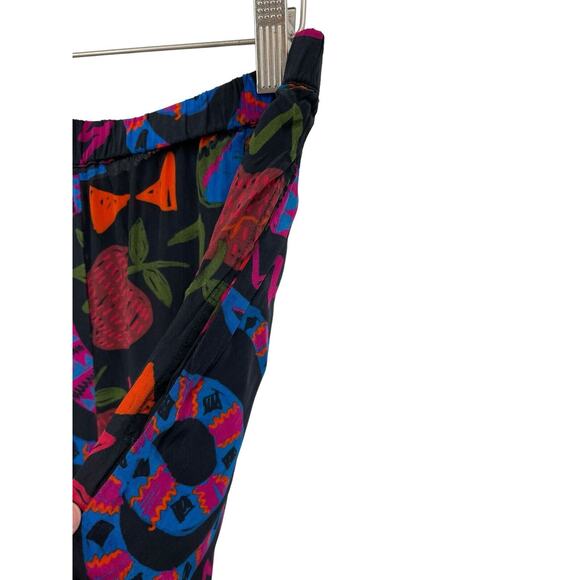 Farm Rio Jungle Fruits Pajama Pants Snake Fruit Black Size Small - Picture 7 of 13